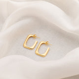 Signature Hoop earrings i 925 sterling silver i 18kt gold vermeil