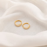 Sparkling Hoop earring i 925 sterling silver i 18kt gold vermeil