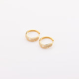 Sparkling Hoop earring i 925 sterling silver i 18kt gold vermeil