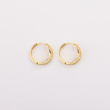 Sparkling Hoop earring i 925 sterling silver i 18kt gold vermeil