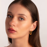 Signature Hoop earrings i 925 sterling silver i 18kt gold vermeil