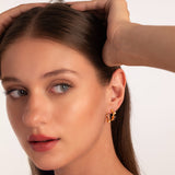Emily Multi Coloured Hoop Earrings i 925 sterling silver i 18kt gold vermeil