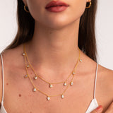 Double layered Polki necklace