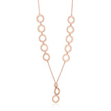 Rose Gold Dangling Rings Necklace