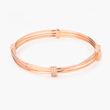 Rose Gold Double Chain Shimmer Bracelet