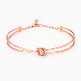 Rose-Gold Double Knot Bracelet.