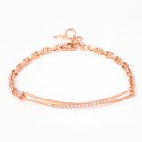 Rose-Gold Love Cross Bracelet