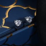 Sliver Heart Stud Earrings