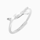 Silver Cross End Ring