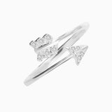 Silver Cupid  Arrow Ring