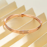 Rose Gold Double Chain Shimmer Bracelet