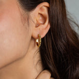 Golden Hoop Earrings.