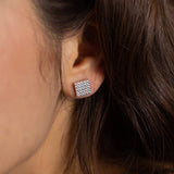 Sterling Silver Square Earrings