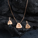 Rose Gold Triangular Pebble Jewelry