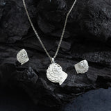 Silver Shell Jewelry Set