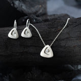 Sterling Silver Love Triangle Jewelry Set.