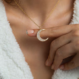 Golden Half-Moon Necklace