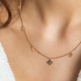 Rose Gold Charms Necklace