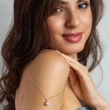 Golden Solitaire Necklace