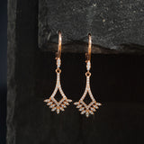 Rose Gold Upside-Down Tree Earrings