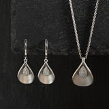 Silver Petal Jewelry Set