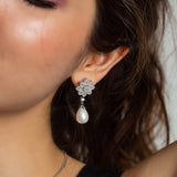 Silver Pearl Flower Jewelry set