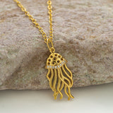 Golden Jellyfish Necklace