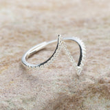 Silver Heartbeat Ring