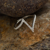 Silver Heartbeat Ring