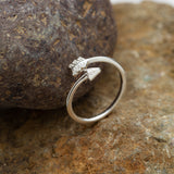 Silver Cupid  Arrow Ring