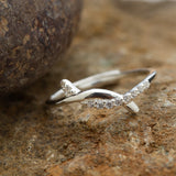 Silver Cross End Ring