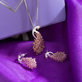 Rose Gold Peacock Jewelry Set