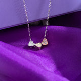 Silver Triple Heart Necklace