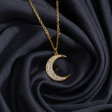 Golden Half-Moon Necklace
