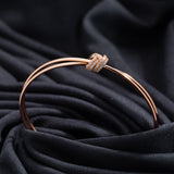 Rose-Gold Double Knot Bracelet.