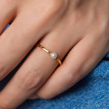 Golden Pearl Ring