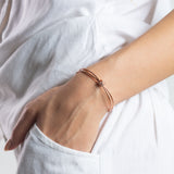 Rose-Gold Double Knot Bracelet.