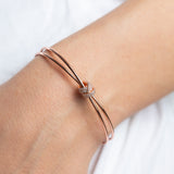 Rose-Gold Double Knot Bracelet.