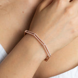 Rose-Gold Sleek Hexagon Bracelet