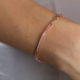 Rose-Gold Love Cross Bracelet