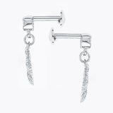 Sterling Silver Leaf Earrings