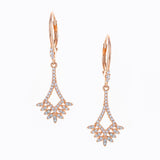 Rose Gold Upside-Down Tree Earrings