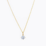 Golden Solitaire Necklace