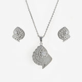 Silver Shell Jewelry Set