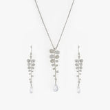 Silver Beauty Plant Jewelry Set