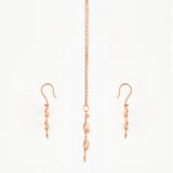 Rose Gold Faith Leaves Jewelry Set