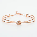 Rose-Gold Double Knot Bracelet.