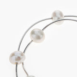 Sterling Silver Double Layer Pearl Bracelet