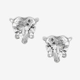 Sliver Heart Stud Earrings