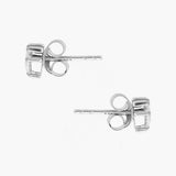 Sliver Heart Stud Earrings